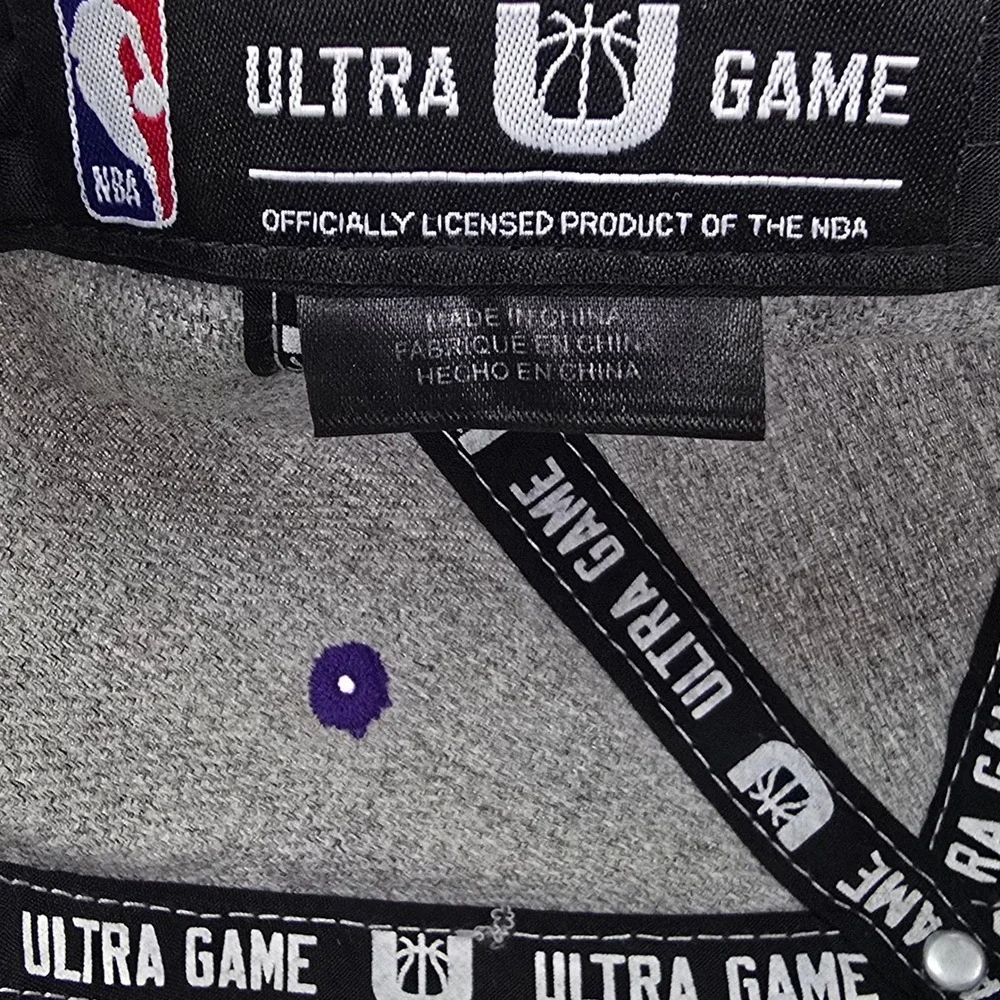 Ultra Game Los Angeles Lakers Snapback Hat OSFA Gray Purple NBA Flat Bill Cap